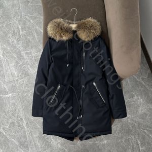 Jaqueta de inverno Puffer MACKAGES Mens Parka Jaqueta preta para baixo Mens Giubbotto Parka de inverno com casaco de pele preto Giacca Donna Uomo Shearling Trim Jacket Casaco de pele feminino