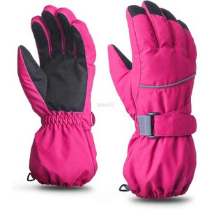 Rękawiczki narciarskie Dzieci ciepłe rękawiczki zimowe wodoodporne rękawiczki śnieżne dla naszych sportowych sportowych rękawiczek dla chłopców dziewczynki ZLN231116