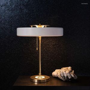Table Lamps TEMAR Modern Lamp LED Vintage Creative Simple White Bedside Desk Light For Home Living Room Bedroom Decor