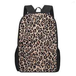Школьные сумки, детский рюкзак с леопардовым принтом для мальчиков и девочек, рюкзаки для учащихся начальной школы, детская сумка для книг, женская и мужская дорожная сумка 16 дюймов