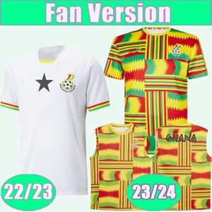 23 24 Ghana Mens Soccer Jerseys National Team THOMAS J. AYEW WILLIAMS KYEREH SULEMANA KUDUS LAMPTEY Cultural version And 23 24 Home Football Shirts