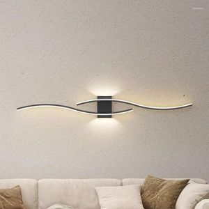 Vägglampa Modern LED -läsning Antik träskiva Deco Black Badrumsarmaturer Koreansk rum Dekor