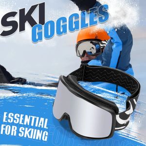 Outdoor-Brillen Kapvoe Skibrille Schneebrille Männer UV400 Antibeschlagbeschichtungen Schneemobil Snowboard Skifahren Frauen Sonnenbrille Wintersport 231115