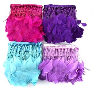 Other Event Party Supplies 10Meter Goose Feather Trim Ribbon on Tape Crafts Fringe Feathers for Clothes Decorative Handicraft Accessories Plumes Decor 231116