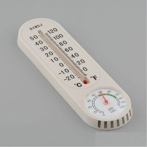 Household Thermometers Analog Household Thermometer Hygrometer Wall-Mounted Temperature Humidity Meter 400Pcs/Lot Drop Delivery Home G Dhgkf