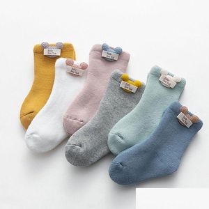 First Walkers Christmas Decorations Baby Socks Winter Plush Thickened Born Mid Long Tube Warm Drop Delivery Kids Maternity Dh7Nn