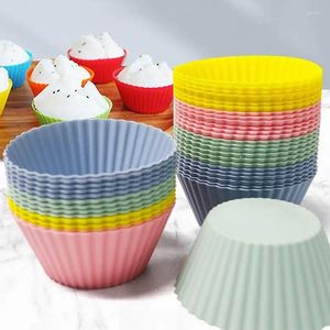 Bakeware Tools 32st Cake Cup PVC Bakning Greasproof Paper Cupcake Liner Muffin Box Tray Mafen Cups Holder Party Decor for Kitchen