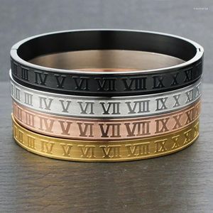 Bracciale Moda europea e americana Lettere semplici Titanio Vento freddo Coppia Numeri romani Bracciale in acciaio inossidabile Fo