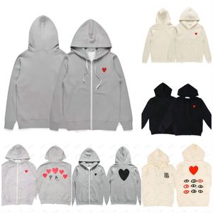 Mens Hoodies Sweatshirts 21s Designer Play Sweatshirt Commes Jumpers des Garcons Letter Brodery Långärmning Pullover Women Red Heart Loose DE S022