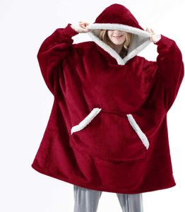 Kadın Uyku Salonu Külot Pijamalar Kadın Sıcak Kuzu Polar Robe Hoodie Homewear Kadın Gevşek Büyük Sweatshirt Çiftleri Loungewear Kalın Yastıklı Kadife ZLN231116