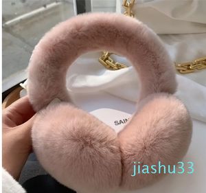 Earplugs Winter Plush Rabbit Cute Headphones Genuine Warm Headband Women