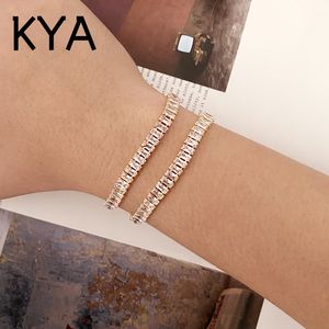 14K Gold Plated Geometric Zircon Tennis Bracelet for Women &Men Accessories Korean Fashion Jewelry AAA Zircon Party Gift crystal bracelets