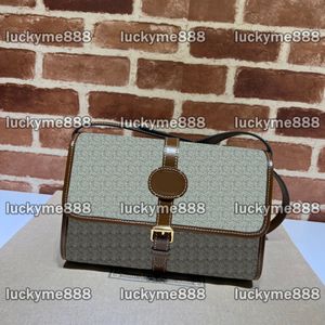 12a Ayna Kalite Desingers Küçük Messenger Torbalar 25.4cm Bej ve Kahverengi Lüksler Mektuplar Desen Çantalar Crossbody Omuz Deri Kayış Kutusu Çantası