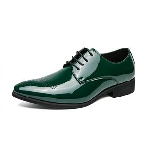 Schöne Herren Braun Leder Oxford Kleid Schuhe Spitzschuh Derby Hochzeit Für Geschäft Spezielles Design Crocodile Grain Echte Sapatos-Stiefel