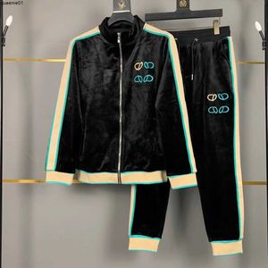 Trailtsuits Tracksuit Designer Sportswear Marka Gold Velvet Takım Erkek Kadınlar Moda Günlük Kazak ve Pantolon koşu Takımları