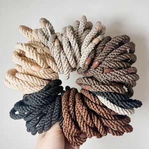 Toils titular 5pcsset mulheres altas elásticas elásticas elásticos de borracha de cabelo grossa laços corda Girls Elastiek Bandas de cabelo preto Scrunchie Knekkie Acessórios 231115