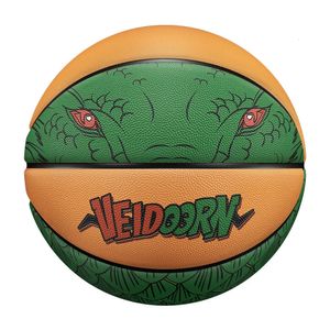 Bälle Veidoorn Hochwertiger Gummi-Basketball, Größe 7, Orange-Grün, Sportball für drinnen und draußen, 231115