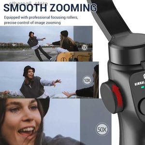 Stabilizers COOL DIER 2024 New F10 3 Axis Anti Shake Handheld Gimbal Stabilizer Phone Video Record Vlog Stabilizer For iphone 15 Smartphone Q231116