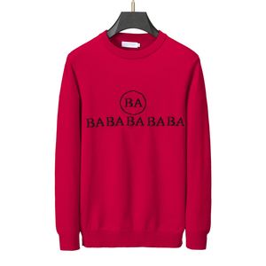 Luxury Designer Red and black Sweater Men Unisex Letter Pattern Cashmere Knitted Long Sleeves Jumpers Fashion Casual Autumn Winter Warm Pullover Sweaters