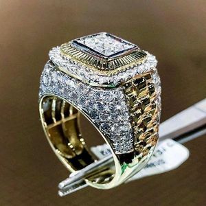 Ювелирные украшения для мужского бриллиантового кольца хип -хоп хип -хоп кольцо Европа Американские уличные танцевальные аксессуары