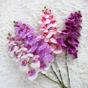 Dekorativa blommor Premium DIY 3D Tryckt 11 huvuden Butterfly Orchid Artificial Flower Home Decor Wedding Decoration