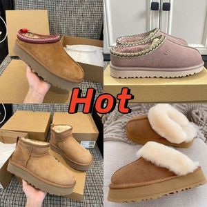 Austrália Tazz Tasman Bota Curta Mini Bottes Marrom Plataforma Pele Chesut Botas Mulheres Neve Vermelho Rosa Azul Slippersgr