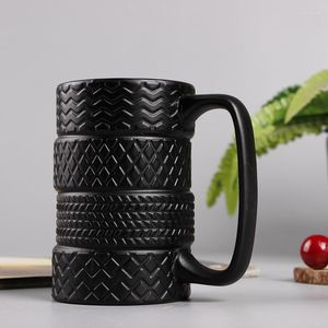 Mugs Creative Tire Cup High Capacity Porcelain Exotic Mug Wheel Coffee Cermaic Christmas Gifts