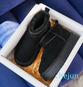 designerskie kobiety buty śnieżne czarne szare Khaki klasyczne bawełniane krótkie botki futra wysokość zimowe ciepłe buty
