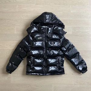 Puff Jackets Top Trapstar Coats Män kvinnor broderier glänsande svart irongate jacka avtagbar huva högkvalitativ vinter w6