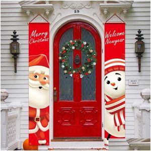 Juldekorationer Nötknäppare Soldat Banner Decor för Hem Holiday Merry Door Happy Year Y201020 Drop Delivery Garden Festive DEL DHB40