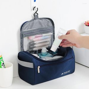 Kosmetiktaschen Mode Polyester Männer Business Tragbare Aufbewahrungstasche Toilettenartikel Organizer Frauen Reisen Hängende Wasserdichte Waschtasche