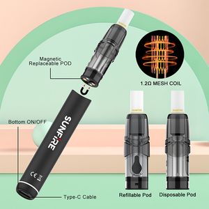 Original Sunfire descartável C32 Pod Vapor Device Pen 320mAh Bateria de energia pré-preenchida 2ml Pods Cartucho Vaping ECigs Vaporizador portátil da fonte do fabricante