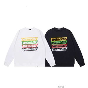 Sweatshirts Mens Womens Designer Hoodies Fashion Streetwear We Fashion Br 11done Autumn Colorful Bullet Screen Letter Print Long Sleeve Ins Loose Couple Round Neck