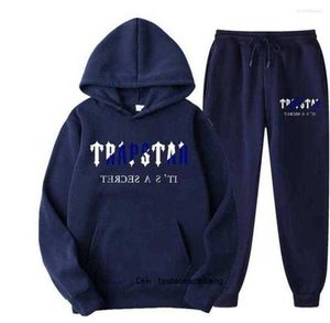 Men's t Shirts 2023 Brand Trapstar Printed Sportswear Men 15 Colors Warm Two Pieces Set Loose Hoodie Sweatshirt Pants Jogging trapstar Classic design 99ess