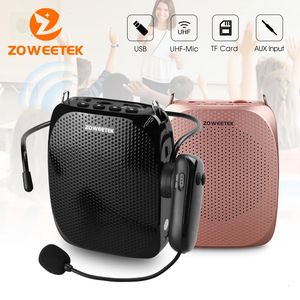 Microfones Zoweetek Portable Wireless Voice Amplifier Mini Audio Houdspeaker Talare för lärar Tour Guide Yoga Instructor Z615 231116