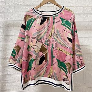 Damenblusen Sommer Damen Print Blusas Rojas Mujer Halbarm Shirt Größe Top