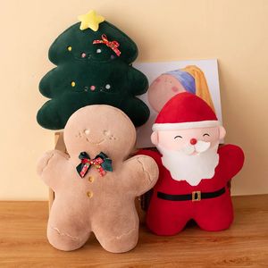 Bonecas de pelúcia 45cm bonito homem de gengibre árvore de natal brinquedos série cheia travesseiros macios presente de ano de feriado 231115