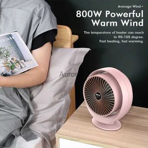 Aquecedores de espaço 800W Aquecedores de mesa de escritório Aquecedor elétrico Mini Ventilador de ar portátil de inverno Controle inteligente de temperatura Casa Mãos Pés Aquecedor YQ231116