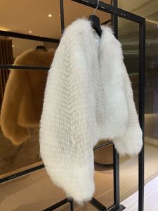 Ff Womens Fox Fur Mink Fur Coat Geniune Leather Jacket Luxury Gift Real Fur Coat Women Ytterkläder Rockar Kvinnor Päls
