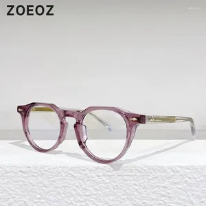 Sunglasses Frames Vintage Round Acetate Glasses Frame Myopia Women Eye For Men Optical Available With Lens