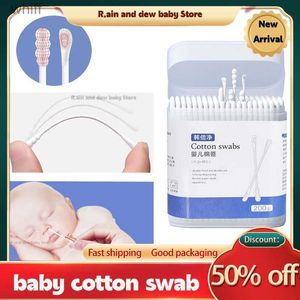 Cotton Swab Double Disposable Cotton Swab Makeup Nose Ear Sticks Cleaning Lint Free 200pcs Cotton Spiral Ear Care Buds Swabs Baby Care ToolsL231116