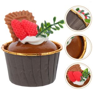 Party Decoration Fake Cupcake Model Decor Simulated Dessert Bedårande liten