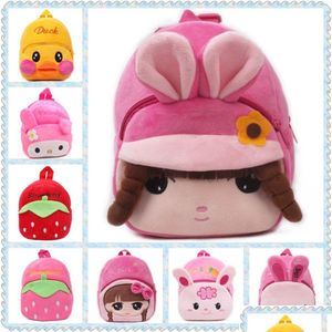 Baby Walking Wings Pink Princess Girl Plush ryggsäck Cartoon Toy Shoder Bag Small Children Garten School Bags Mini Picnic Knapsack 2 DHB2J