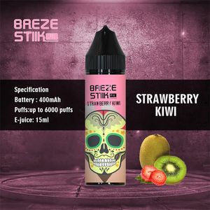 BREZE STIIK FIT 6000 puffs 8ML JUICE refilled disposable vapes electric cigarette Disposable pods 6000 puffs vapes designed better than tornado vape