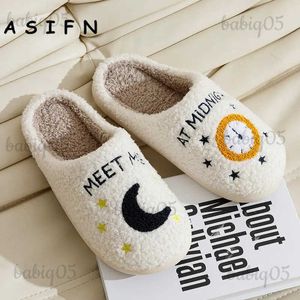 Chinelos ASIFN New Taylor Style Winter Women's Slippers Meet Me At Midnight Cute Confortável Slides Soft Flat Fur Slipper Fuzzy Shoes T231116