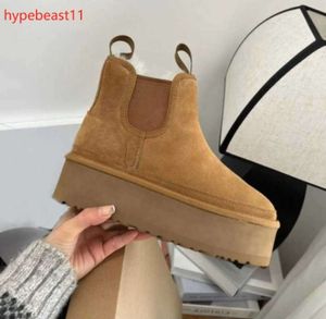 Australien Neumel Platform Chelsea Boots Damenschuhe Chestnut Black Chelsea Designer Boot Winter Comfprt Baumwollstiefel Winter Bootie Putdoor Sneakers UGGsity