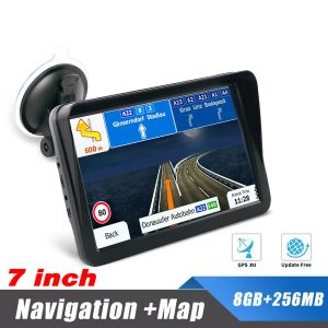 자동차 트럭 용 7 인치 GPS 네비게이터 휴대용 도시 GPS 내비게이터 Bluetooth Avin Sun Visor 256MB 8G ZZ