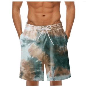 Men's Shorts Swim For Men 2023 Camouflage Tie-Dye Drawstring Beach Swimming Fitness Sport Casual Short Male Pants