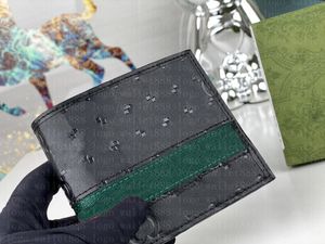 2023 Luxury Design Short Wallet Letter Embossing Canvas Webbing Ophidia Pocket Zipper Card Pack Real Leather Bestiary Coin Purse 138042