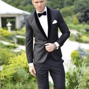 Mäns kostymer Män passar smolkande noivo Slim Fit Evening Party Wedding Blazer Groom Tuxedos Jacket med byxor Dräkt Homme